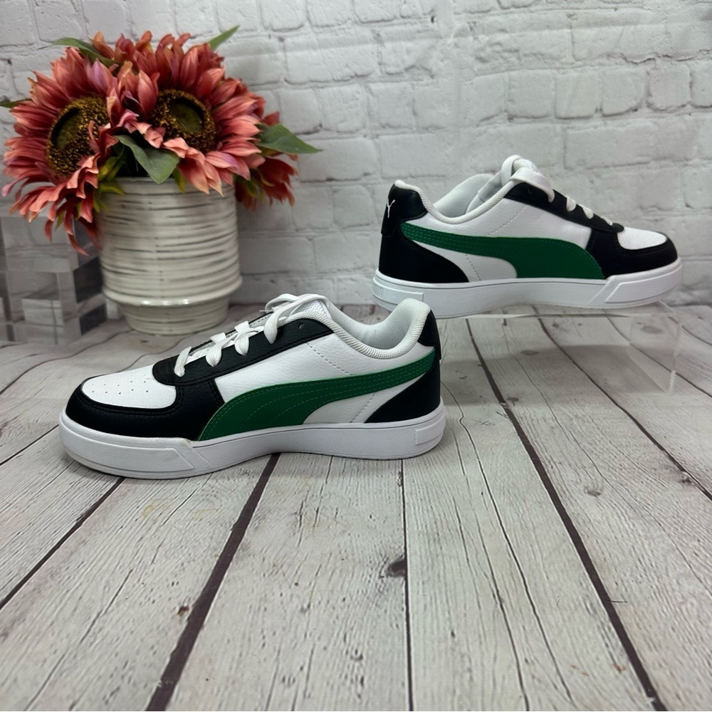 puma carter Kids' 3C Black Green Sneakers urban streetwear activewear - Picture 3 of 7